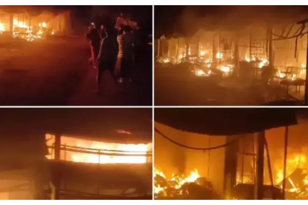 Massive Fire Accident at Lalithambika Shopping Complex in Srisailam